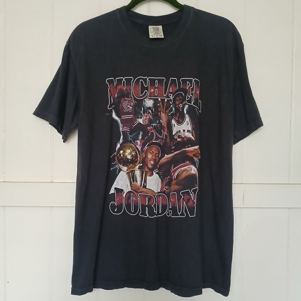 Vintage 90s Michael‎ Jordan  T-Shirt Comfort Colors Men's Large Chicago Bulls